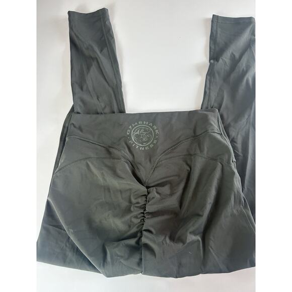 NWT GYMSHARK Legacy Logo Leggings Deep Olive Green Women’s Large Body Fit B7A4E - Picture 6 of 7